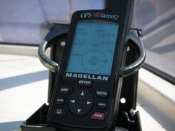Magellan GPS receiver in a marine application.