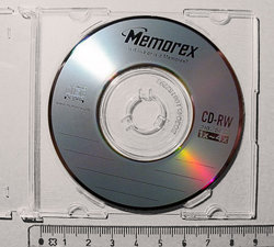 Mini-CD (with ruler for scale) 
