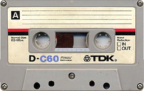 Typical audio 60-minute Compact Cassette.