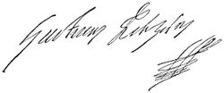 Autograph of king Gustavus Adolphus of Sweden (1594-1632)