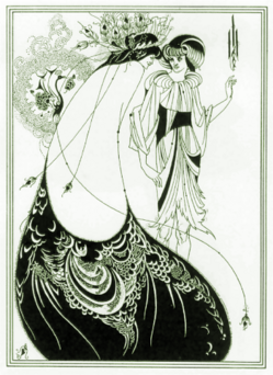 The Peacock Skirt, by Aubrey Beardsley, (1892).