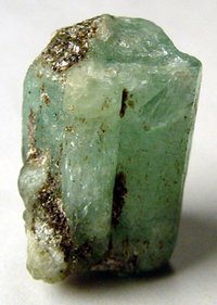 Emerald with inclusions