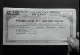 U.S. 'Marihuana' production permit, from the film Hemp for Victory.  In the U.S.A., hemp is legally prohibited, but during World War II, farmers were encouraged to grow hemp for cordage, to replace manila hemp from Japanese-controlled areas.