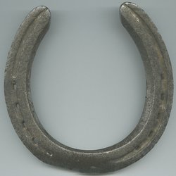Modern horseshoes are most commonly made of iron and nailed onto the hoof.