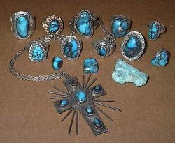 Bisbee turquoise commonly has a hard chocolate brown colored matrix.