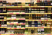 Sekt bottles in a German Supermarket