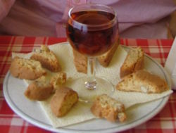Tuscan-style cantucci served with vin santo.