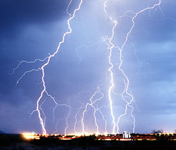 Lightning is one of the most prominent effects of electricity