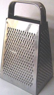A typical cheese grater.