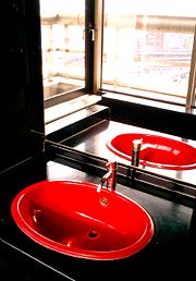 Sinks are available in many colours
