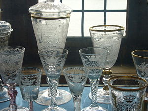 18th century stemware from the museum at Frederiksborg Palace, Denmark.Photo credit: Chad K