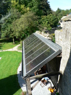 Solar hot water panels for heating a swimming pool