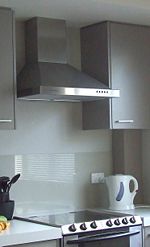 An extractor hood in a small apartment