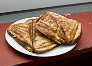 Two toasted sandwiches, also called jaffles or toasties.