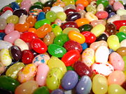 The 49-flavor assortment of jelly beans features all of the official 50 flavors except for jalapeño. (Not included because of transfer of jalapeño flavor to other beans)