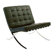 Barcelona chair by the German architect Ludwig Mies van der Rohe.