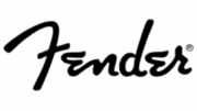 The Fender logo, often called the "spaghetti" logo.