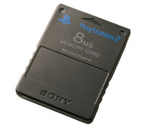 PlayStation 2 default black 8MB Memory Card