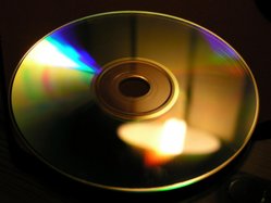 Interference colors. Iridescent reflections on a compact disc.