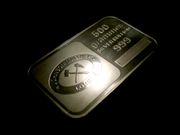 A 500 gram silver bullion bar produced by Johnson Matthey