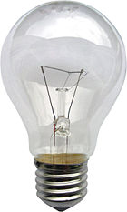 Clear glass light bulb