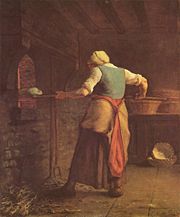 Oven depicted in a painting by Millet