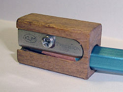 A hand-spun pencil sharpener.