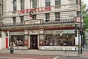 Traditional umbrella shop in London