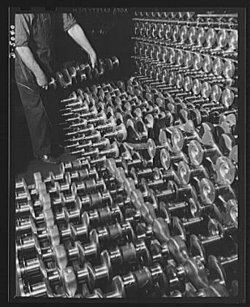 Continental engine marine crankshafts, 1942