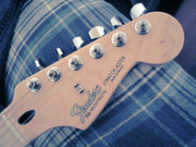 The famous Stratocaster headstock.