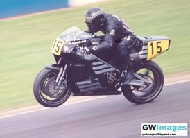 Ron Haslam on the rotary engined Norton